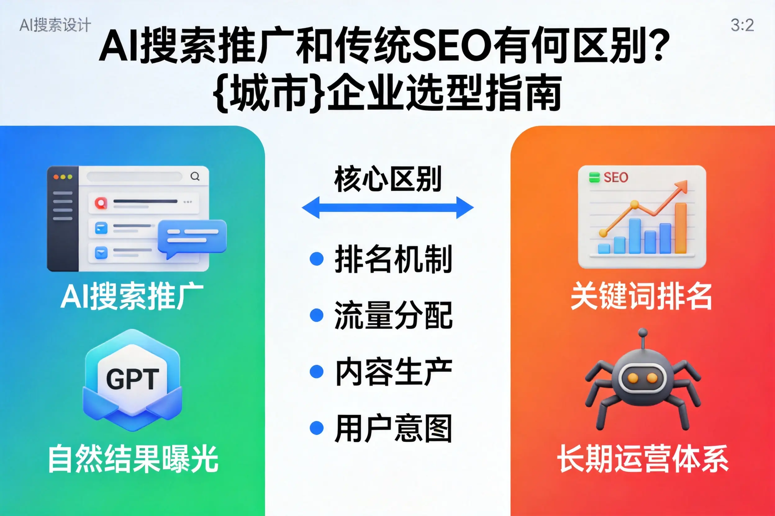 AI搜索推广和传统SEO有何区别？三沙企业选型指南