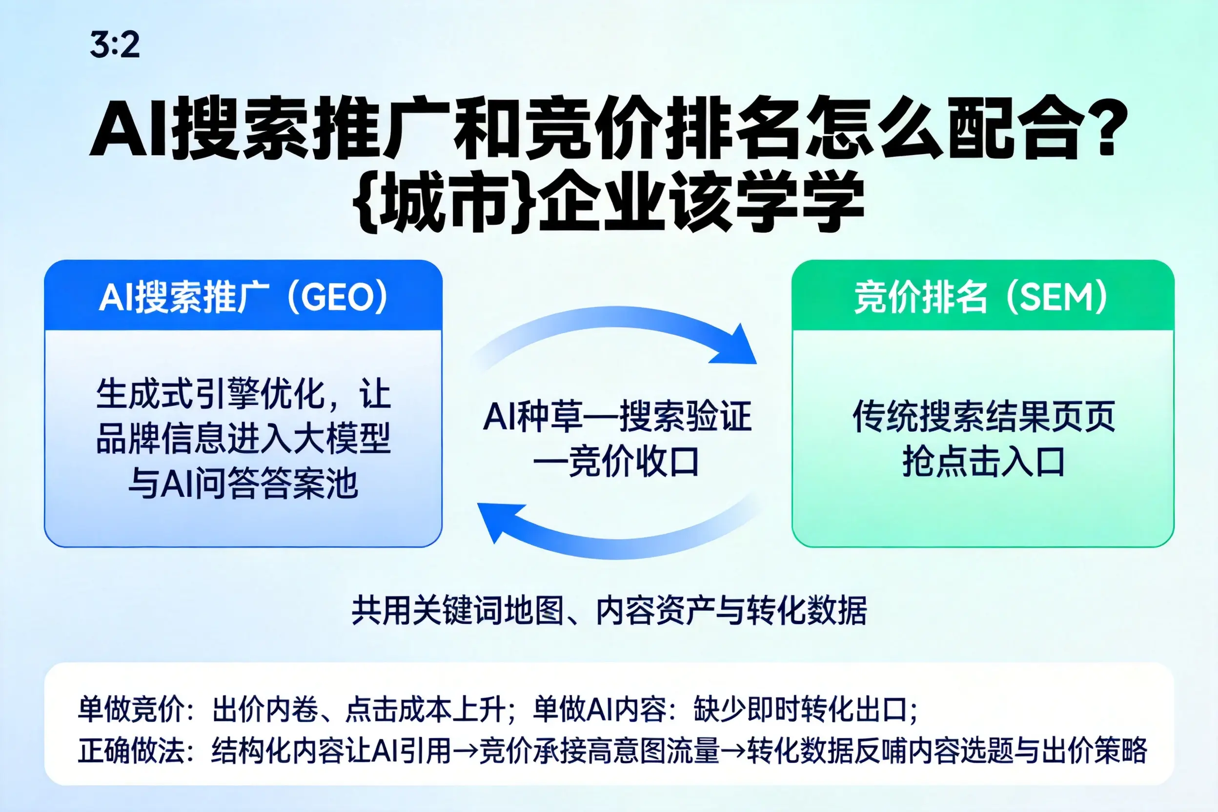 AI搜索推广和竞价排名怎么配合？三沙企业该学学
