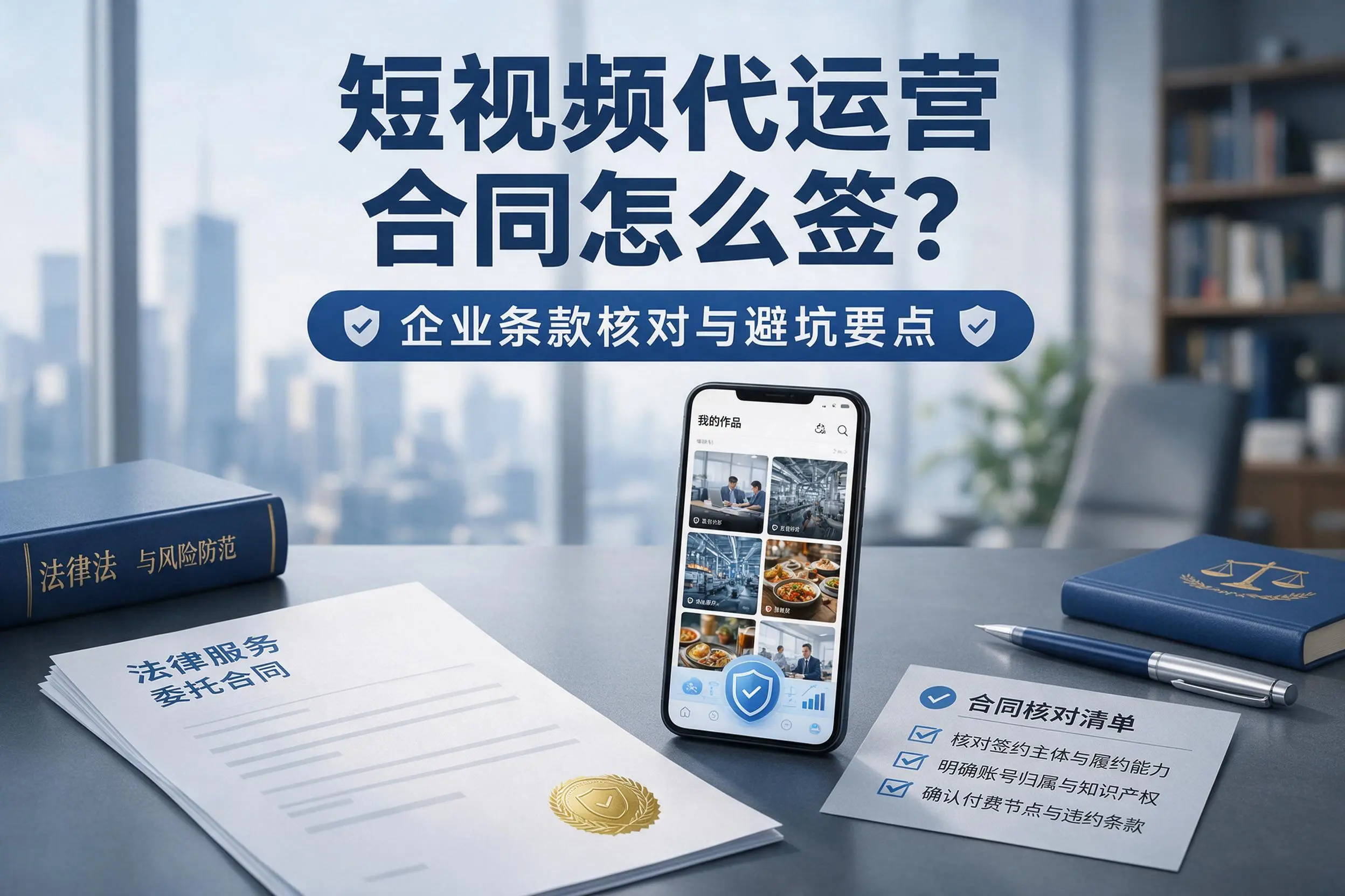 短视频代运营合同怎么签？三沙企业条款核对与避坑要点