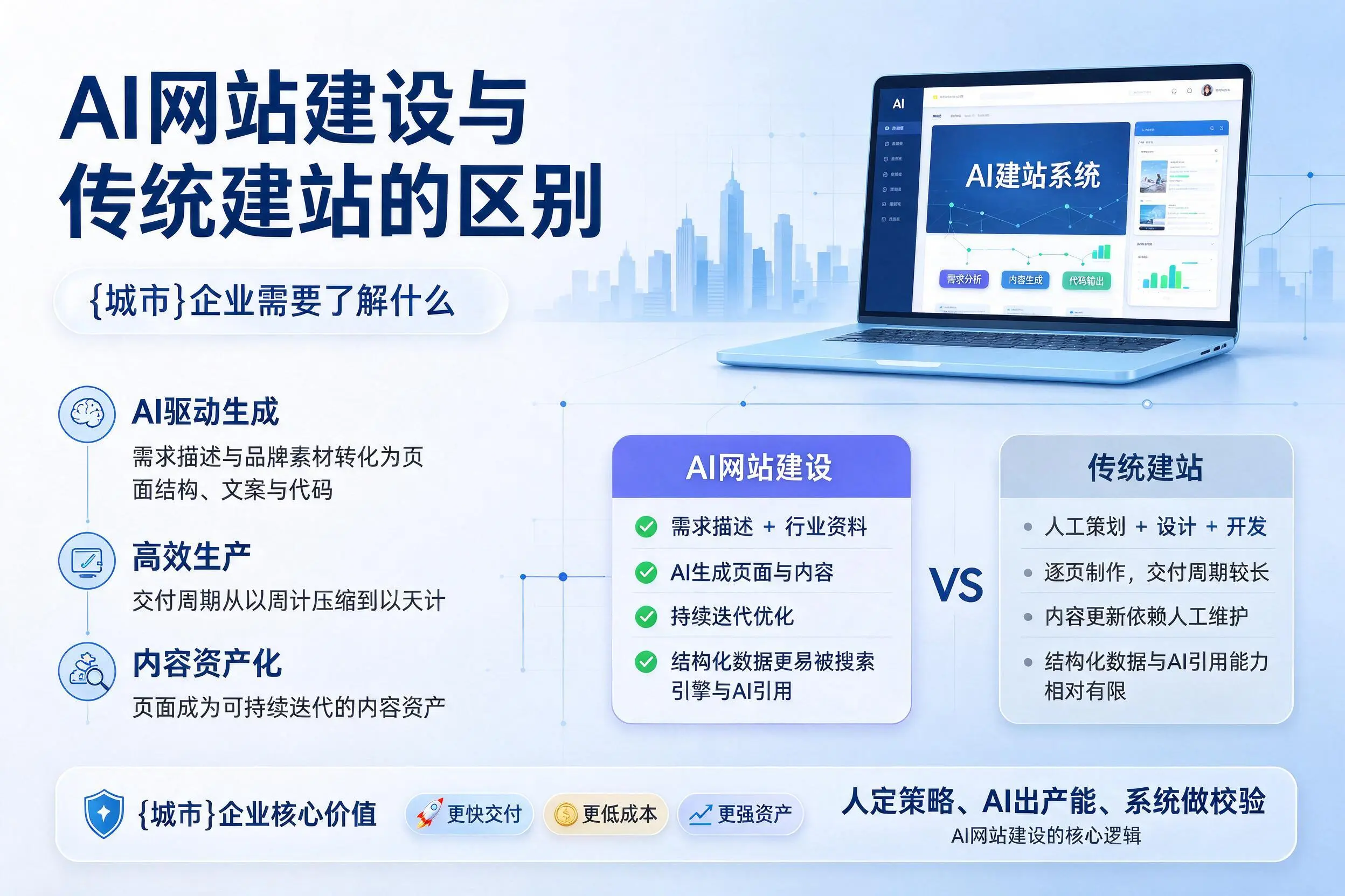 AI网站建设与传统建站的区别，三沙企业需要了解什么