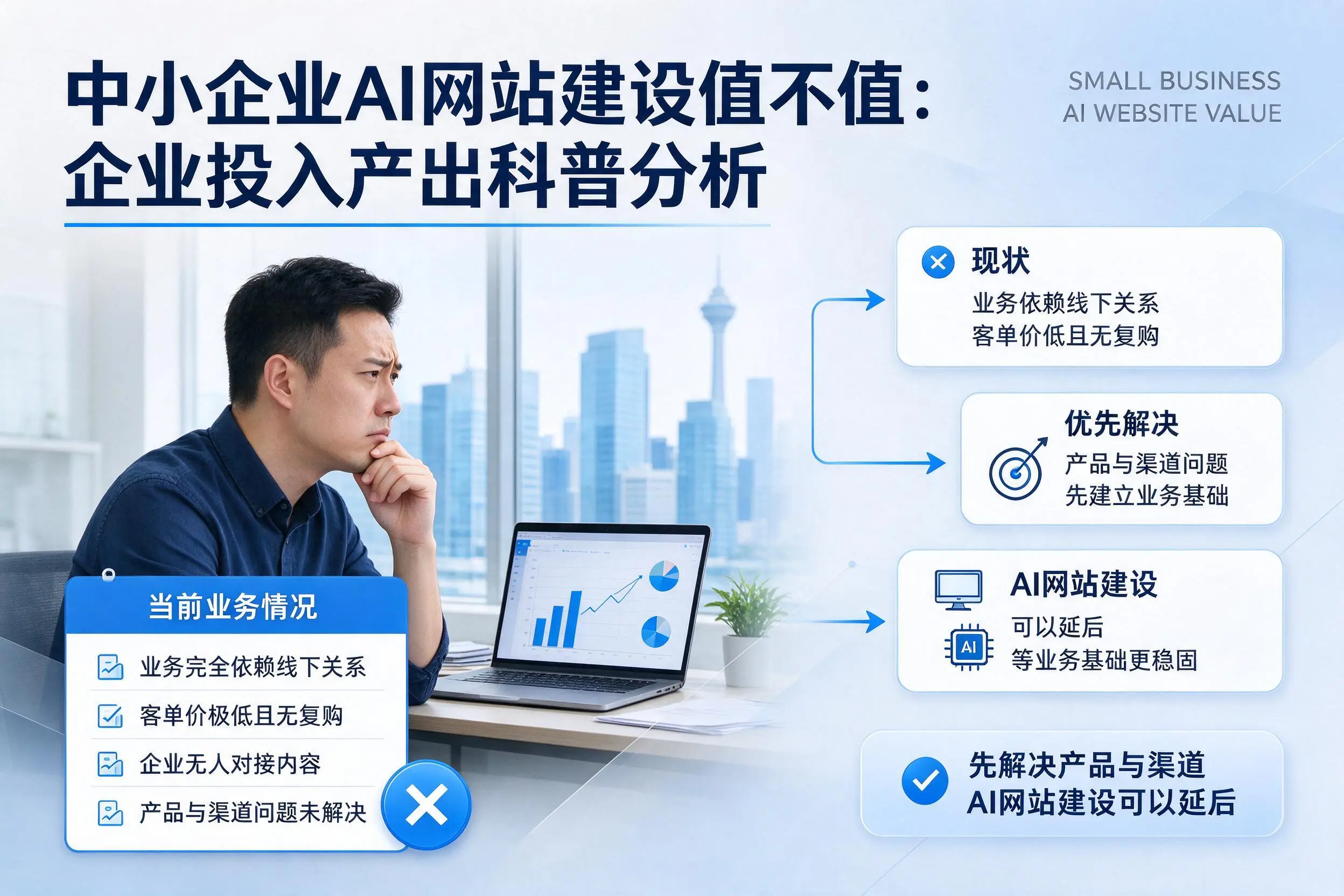 中小企业AI网站建设值不值：三沙企业投入产出科普分析