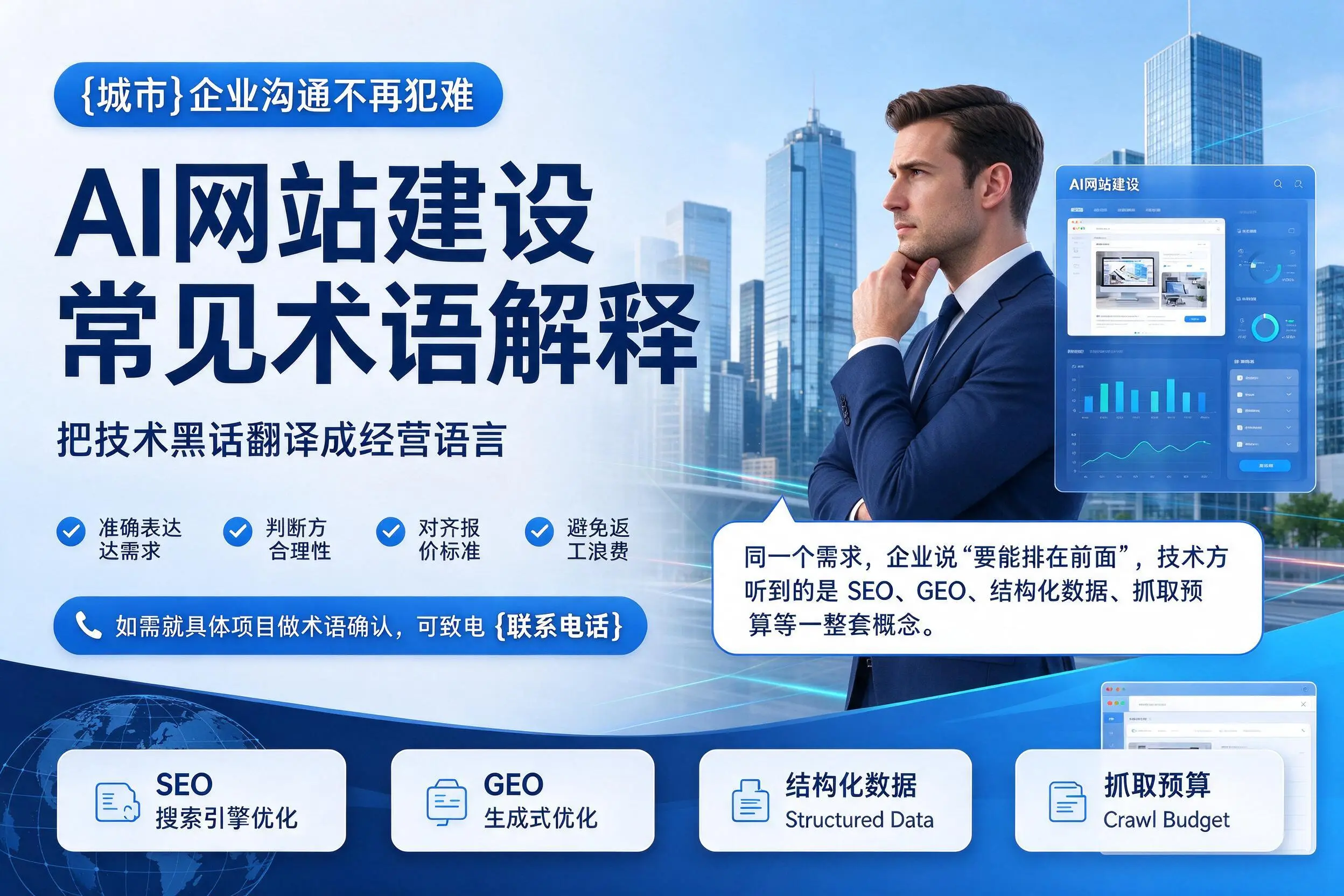 AI网站建设常见术语解释,三沙企业沟通不再犯难