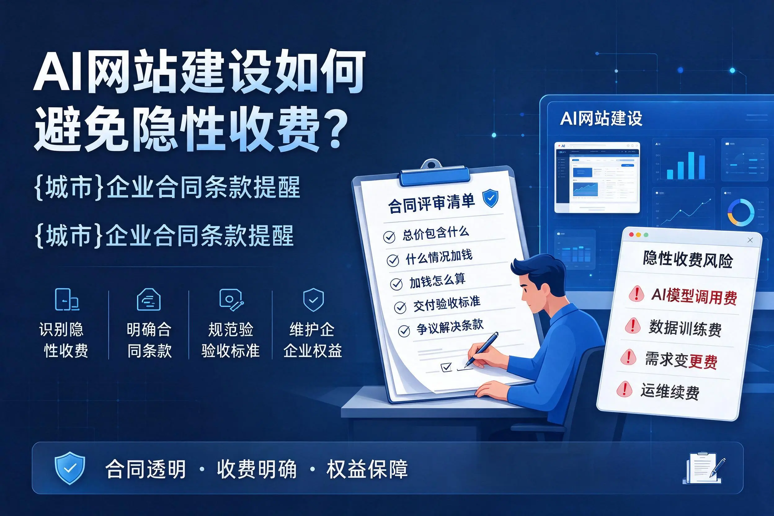AI网站建设如何避免隐性收费?三沙企业合同条款提醒